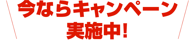 今ならキャンペーン実施中!